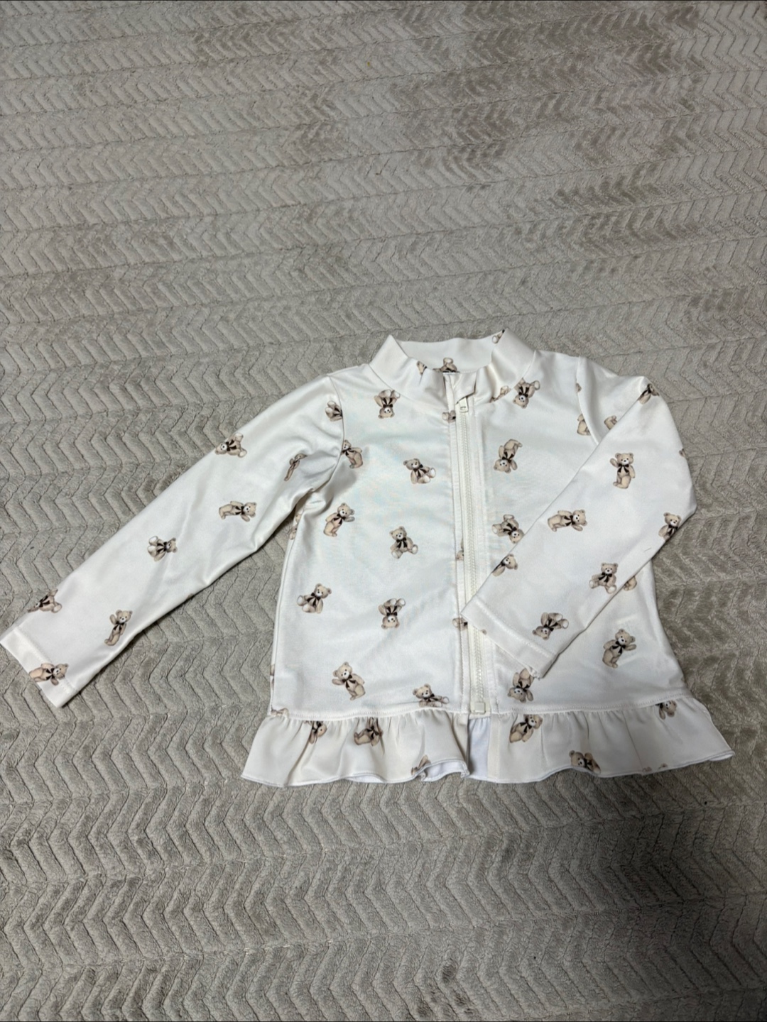 キッズ 長袖ラッシュガード 白 90サイズ