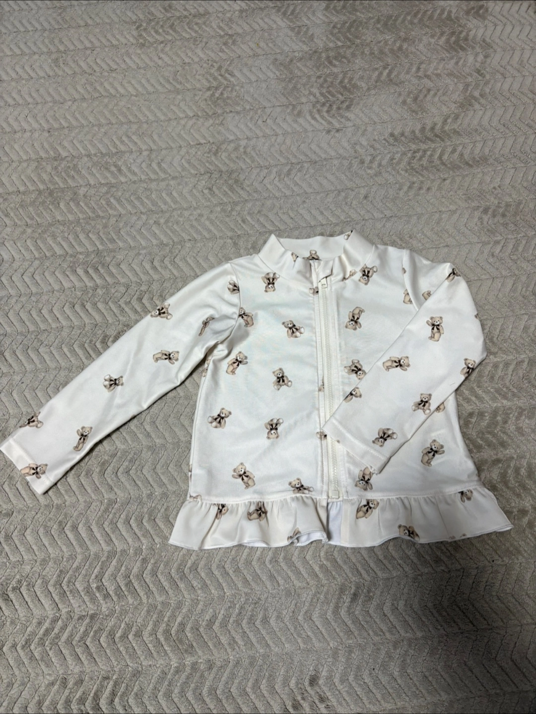 キッズ 長袖ラッシュガード 白 90サイズ