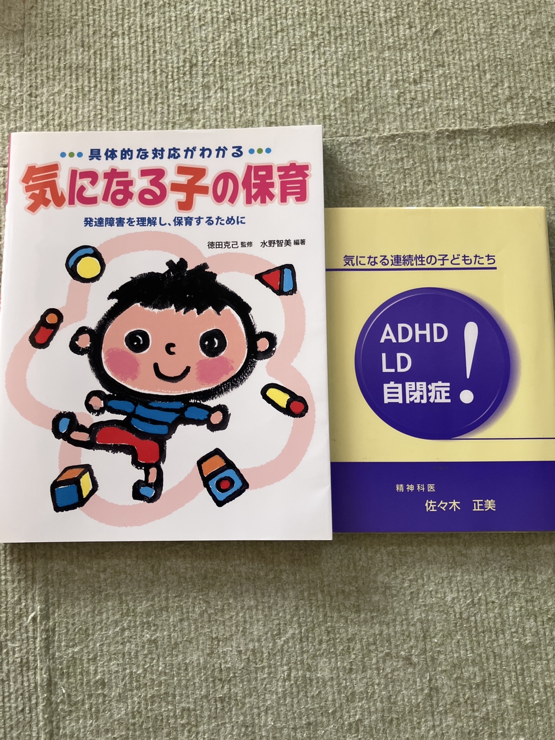 書籍「気になる子の保育」「ADHD LD 自閉症」2冊セット