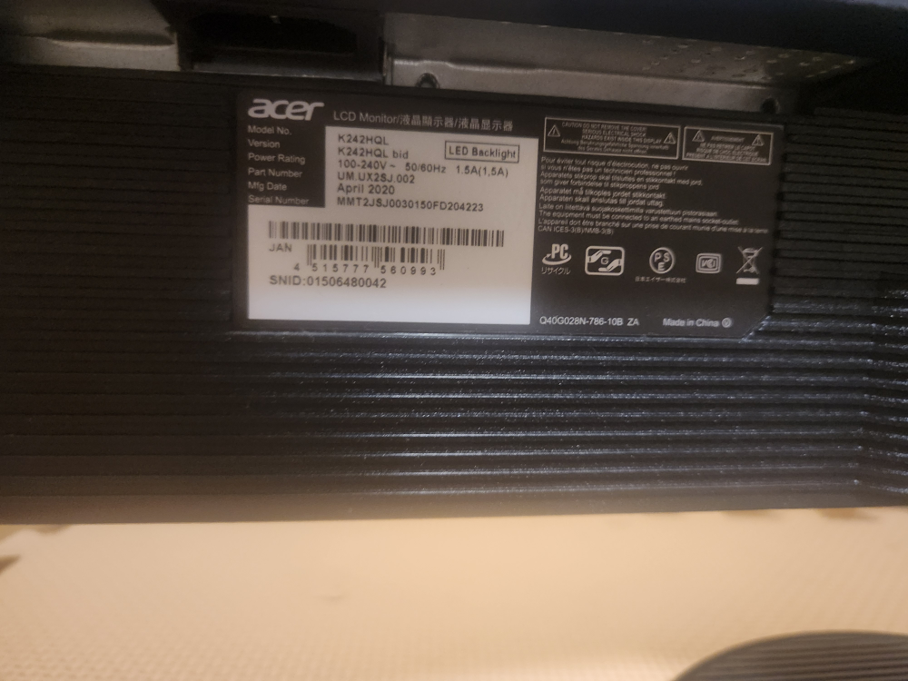 ★価格下げました★ Acer モニター K242HQLの写真2枚目
