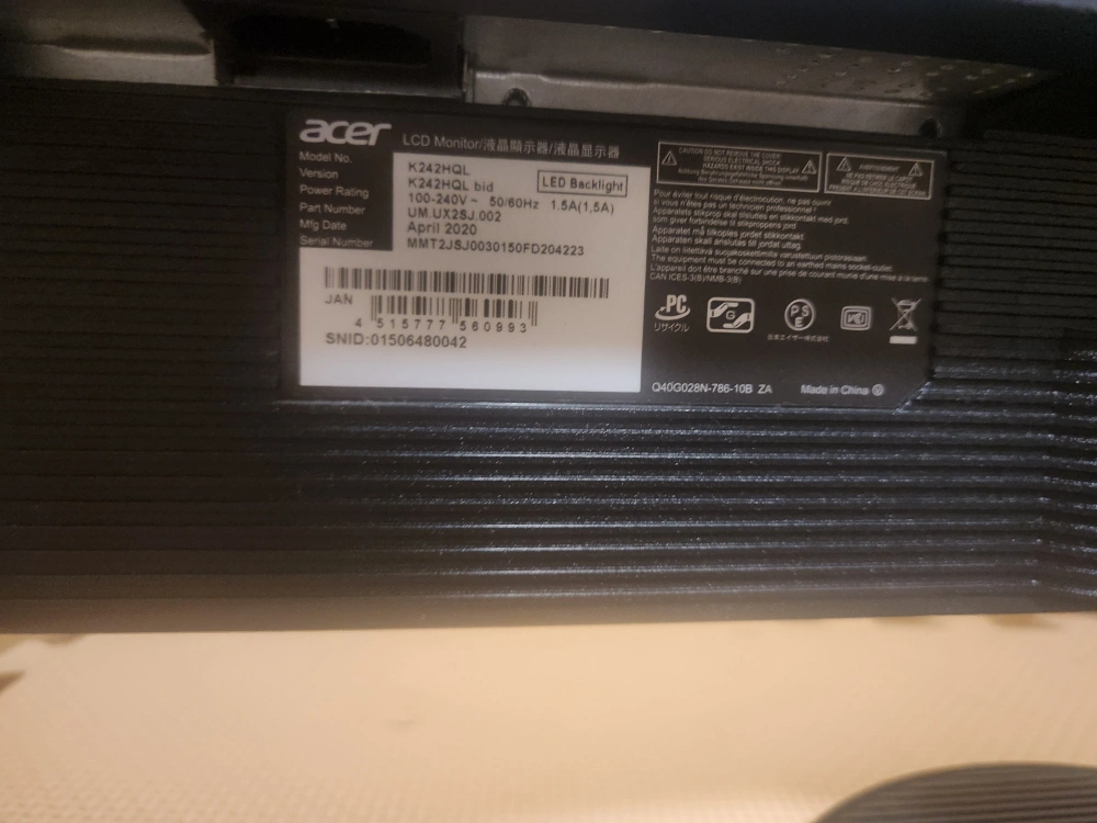 ★価格下げました★ Acer モニター K242HQLの写真2枚目