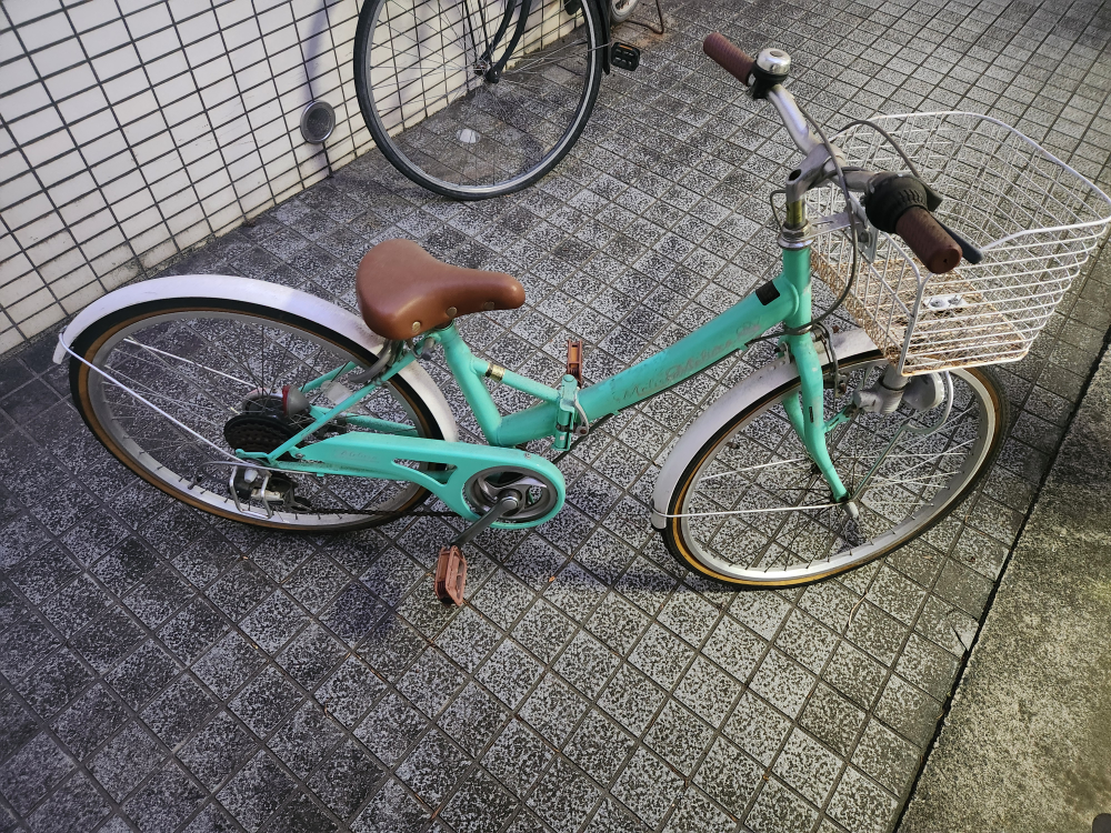 子ども用　自転車 シティサイクル ミントグリーンの写真2枚目