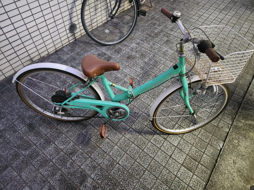 子ども用 自転車 シティサイクル ミントグリーンの写真2枚目