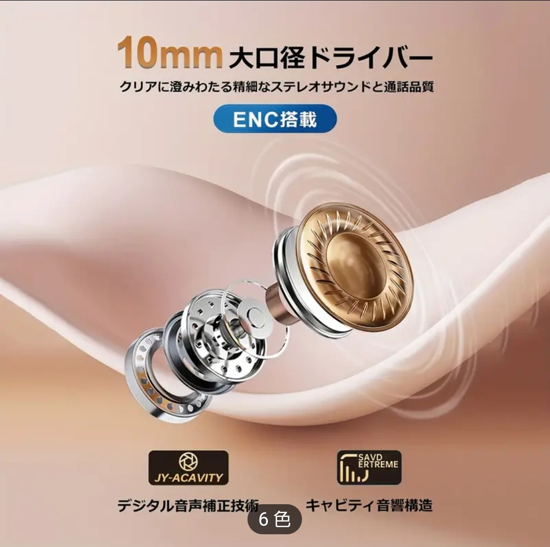 ワイヤレスイヤホン 10mm ENC搭載の写真6枚目