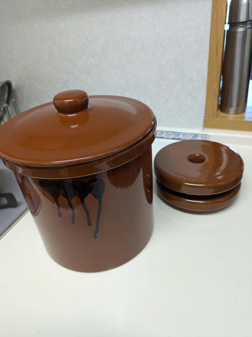 漬物容器 ブラウン