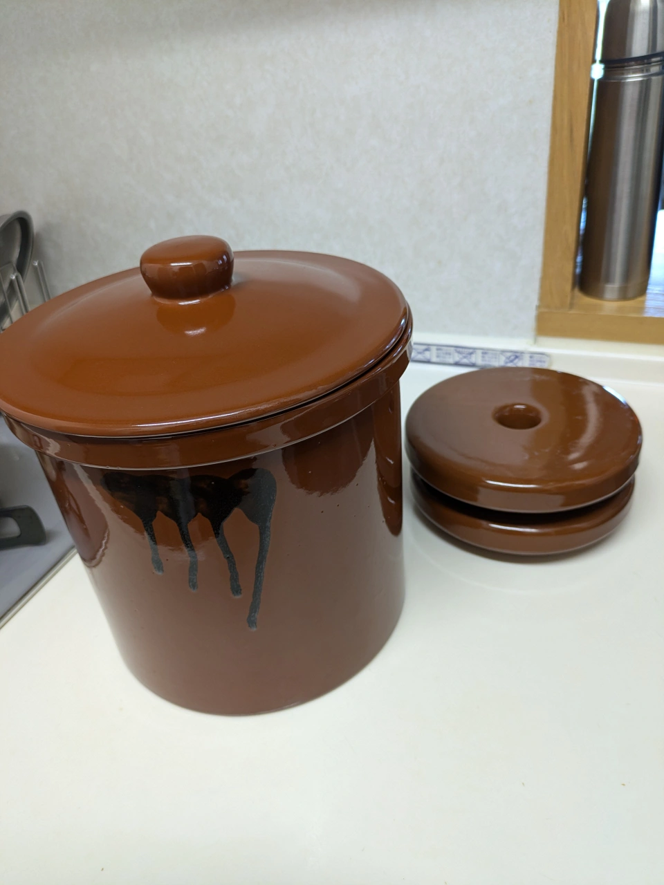 漬物容器 ブラウン