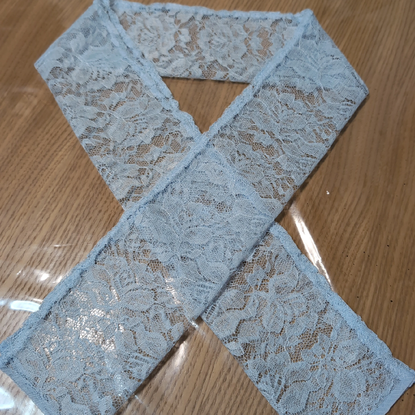 レース 半衿水色