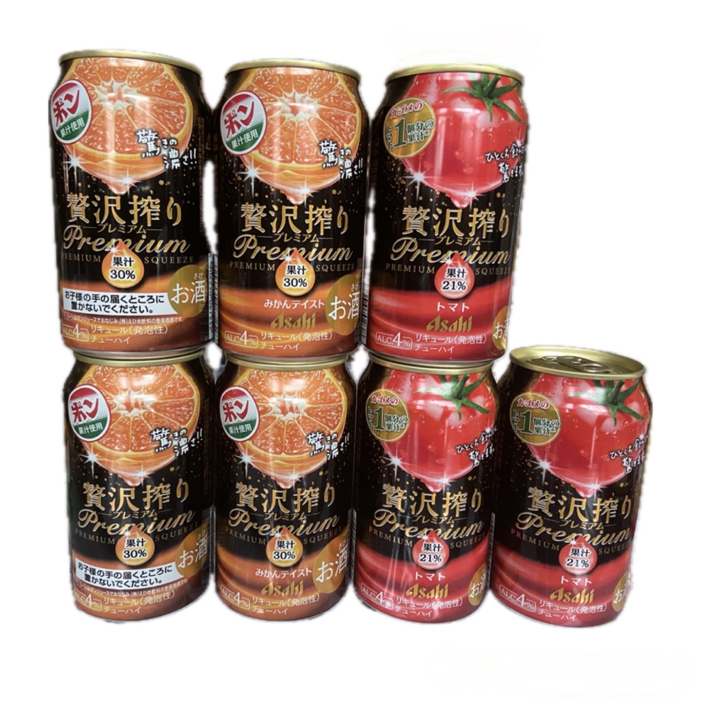 アサヒ 贅沢搾り みかんテイスト トマト 7本 お酒