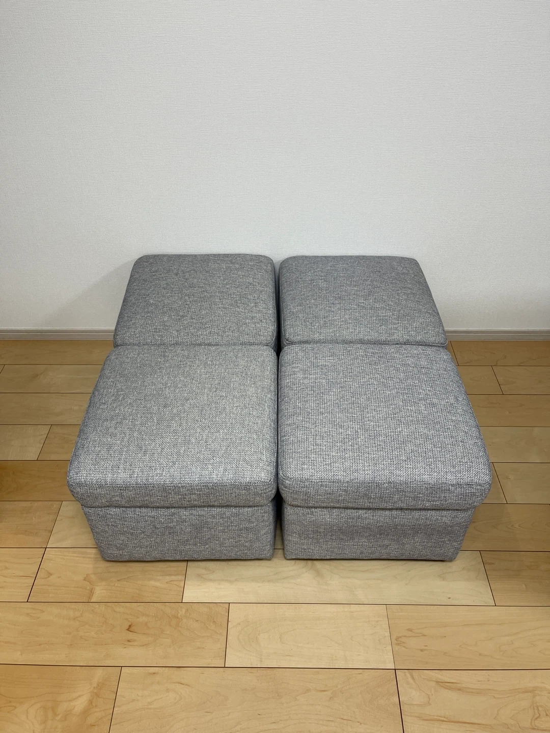 オットマン 4個セット グレー