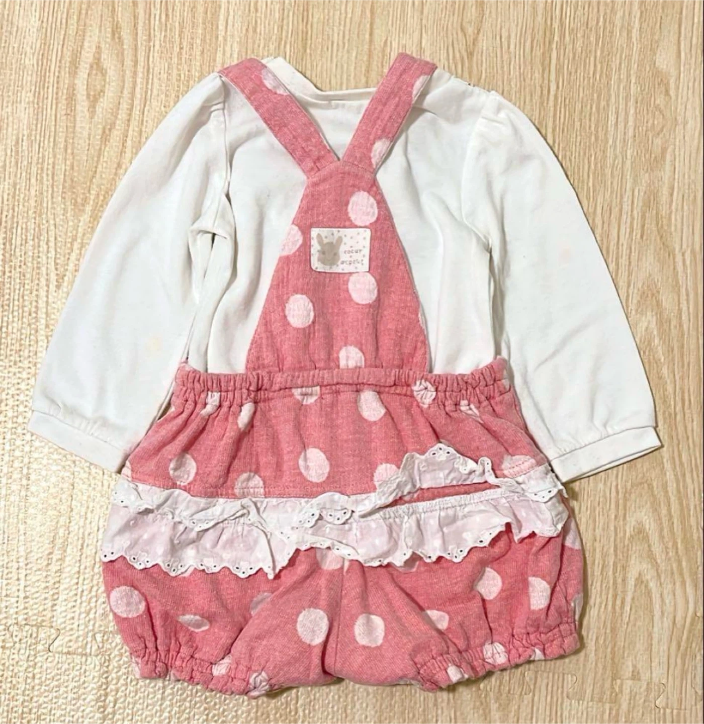 2点セット ベービー服 ジャンパー シャツ 長袖 セット うさぎ 80 女の子の写真4枚目