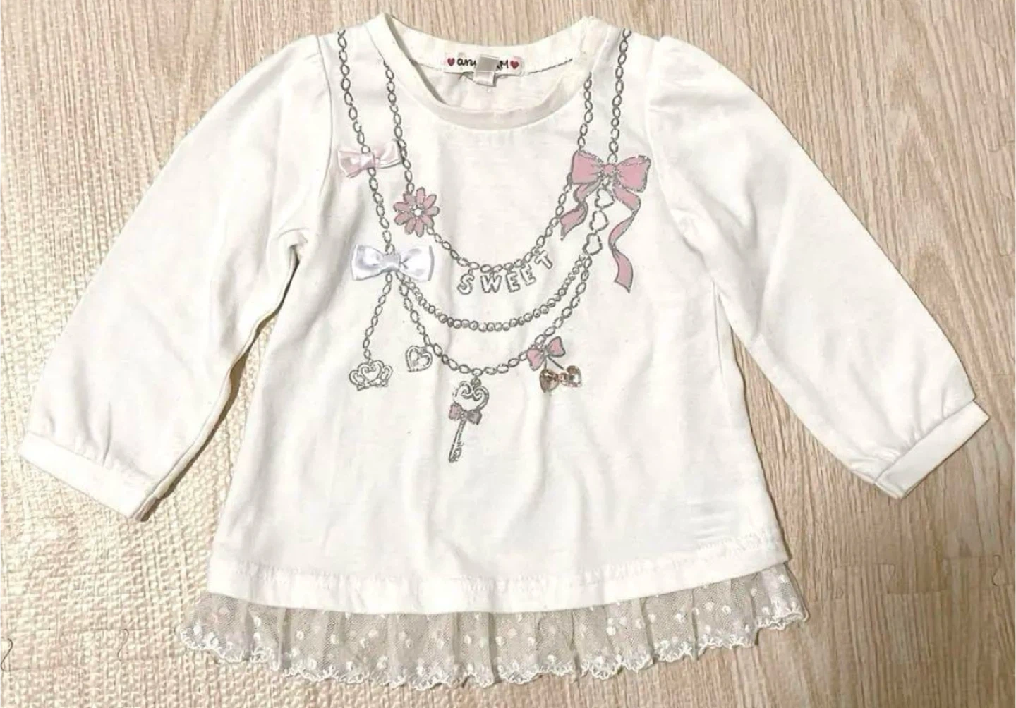 2点セット ベービー服 ジャンパー シャツ 長袖 セット うさぎ 80 女の子の写真8枚目