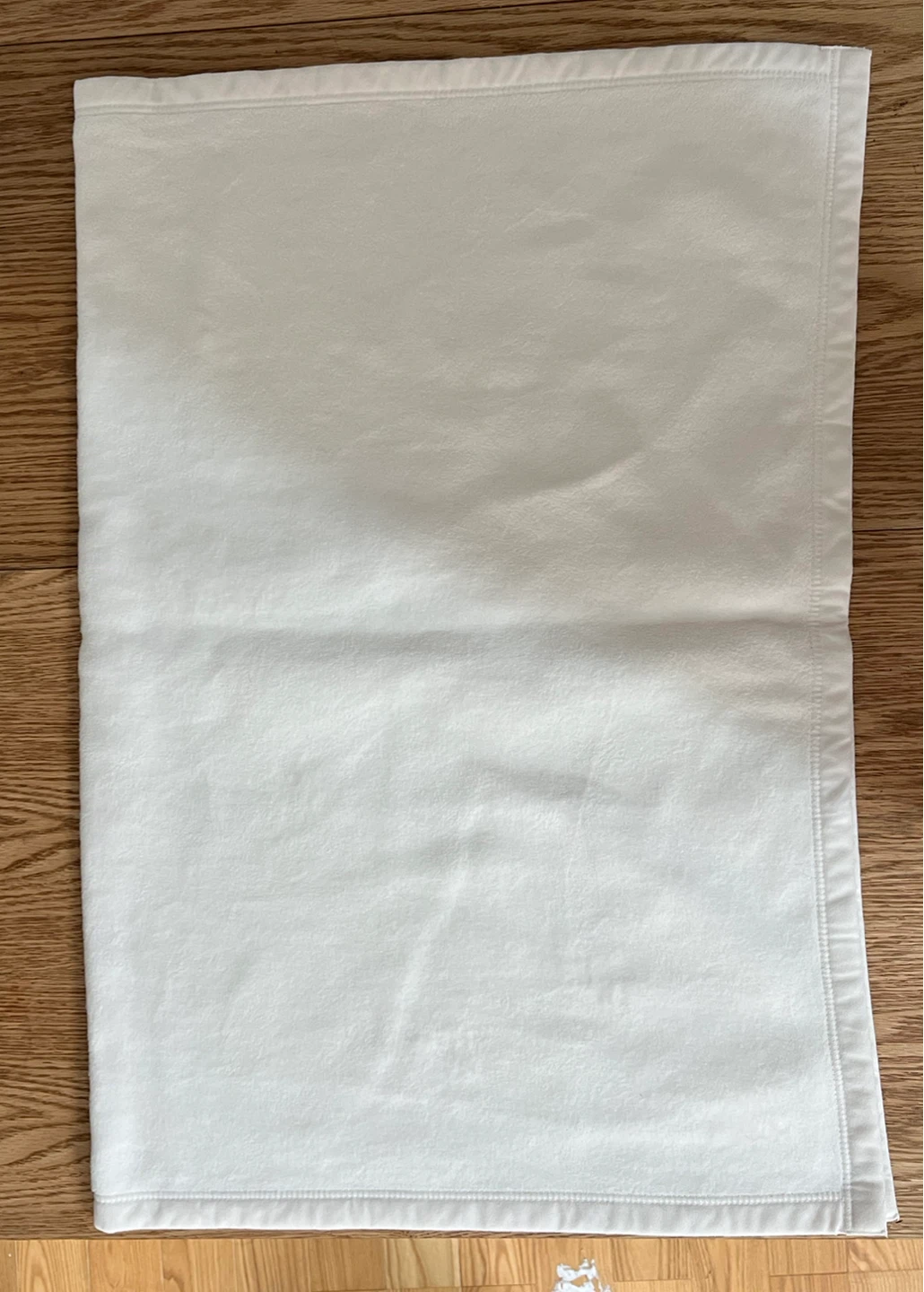 白 大きめ　ブランケット 約110x85cm