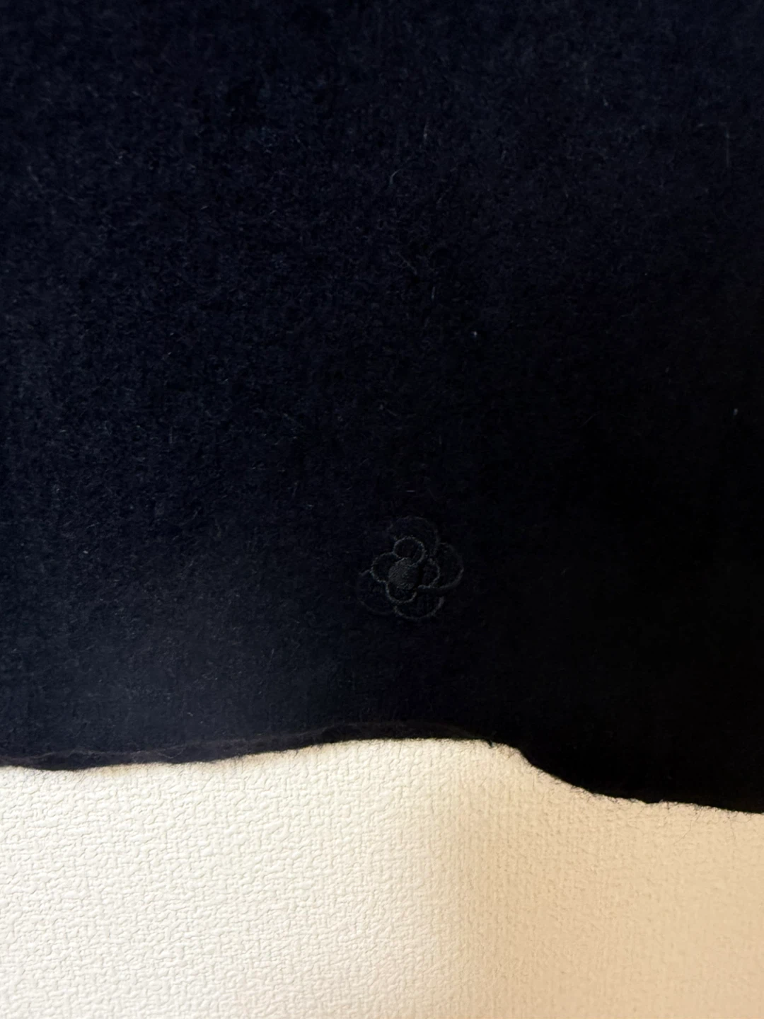 CLATHAS クレイサス アンゴラ混 ウール 半袖 38 ブラック　日本製の写真3枚目
