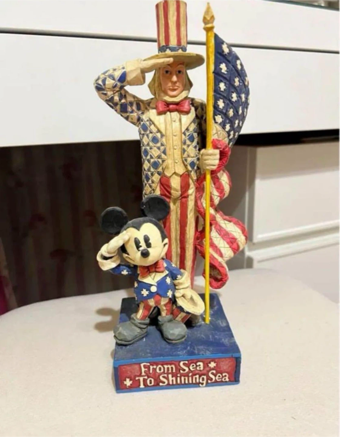 ミッキーマウス アメリカフラッグ ヴィンテージ 置物 レア
