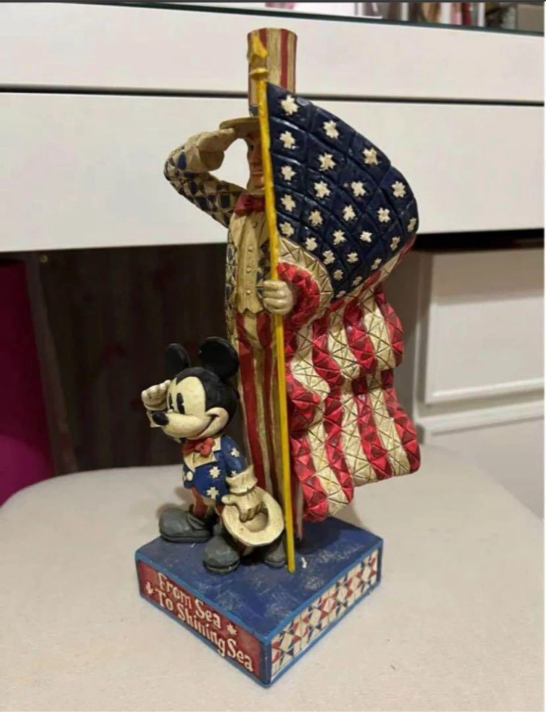 ミッキーマウス アメリカフラッグ ヴィンテージ 置物 レアの写真3枚目