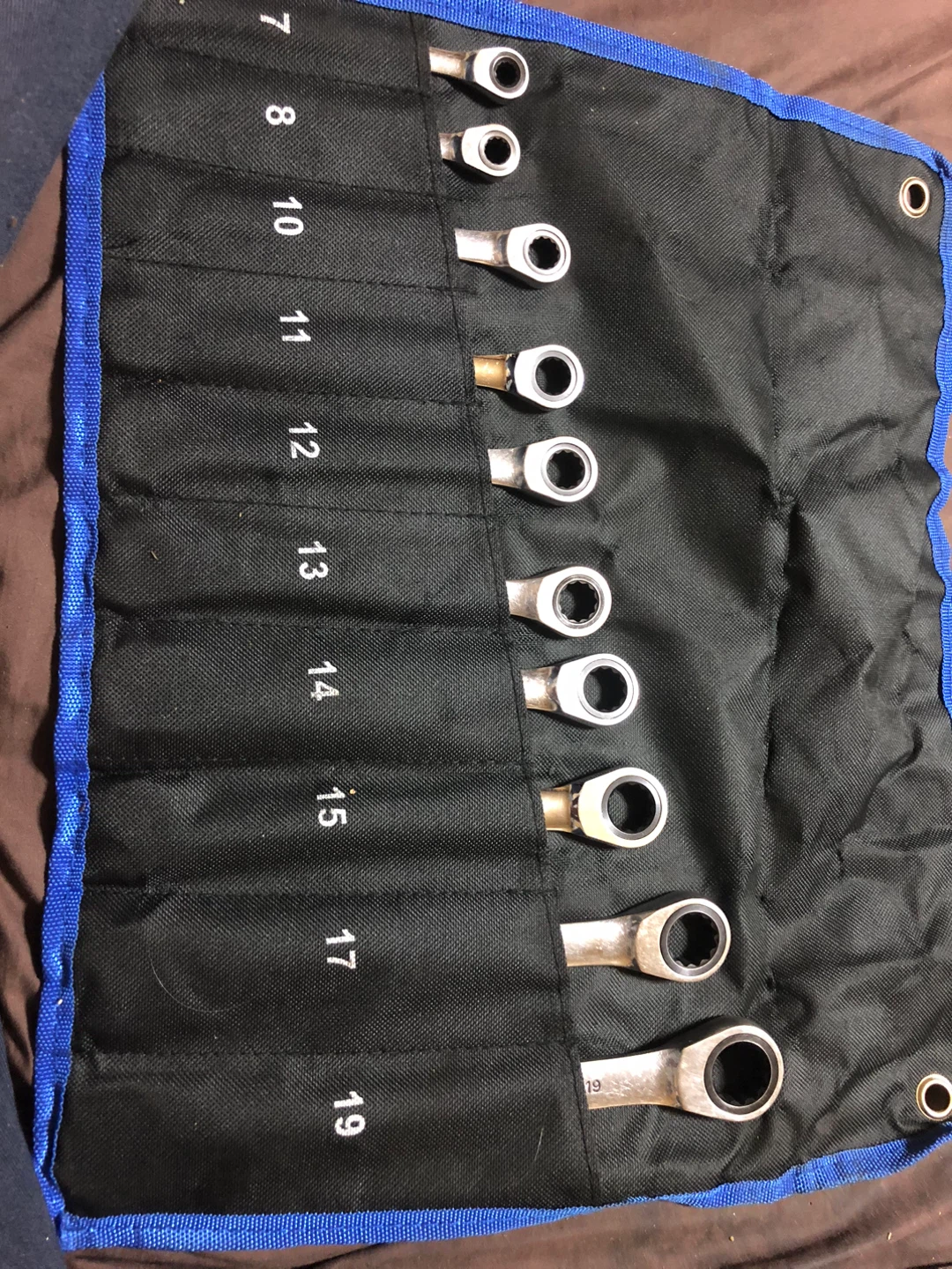 コンビネイションラチェットレンチセット 7-19mm