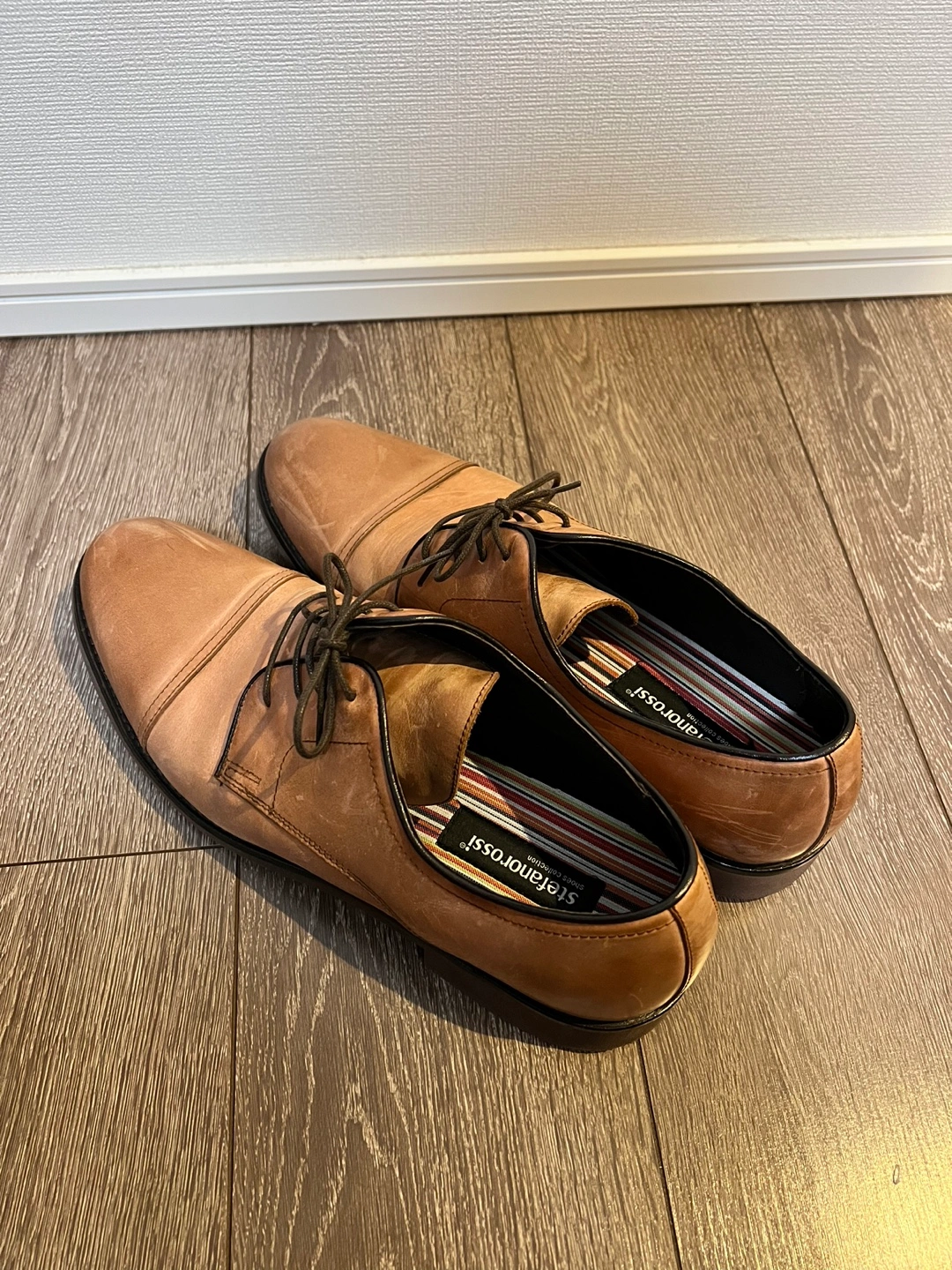 stefanorossi 革靴 ベージュの写真2枚目