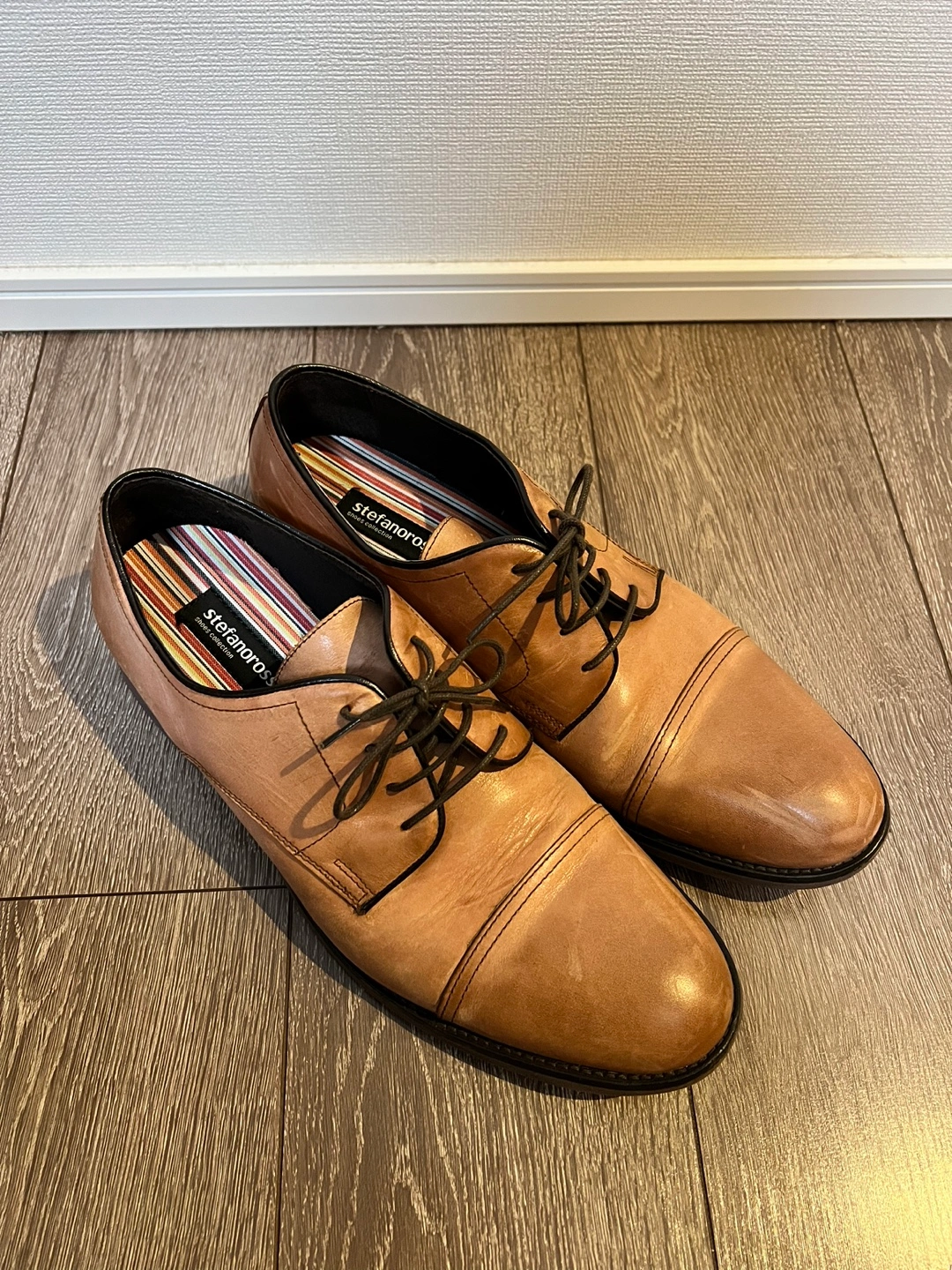 stefanorossi 革靴 ベージュ