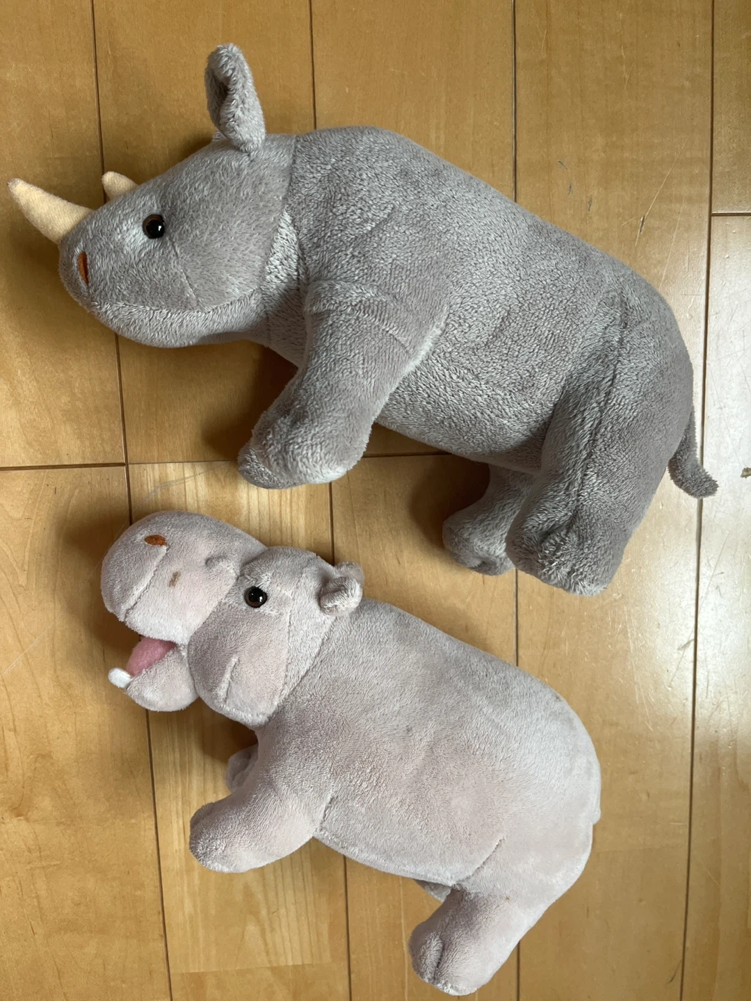 カバとサイ ぬいぐるみセット