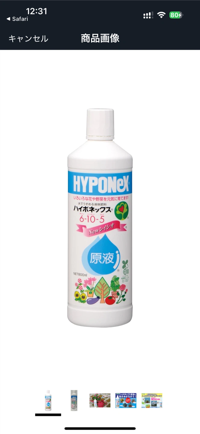 ハイポネックス 液体肥料 原液800ml