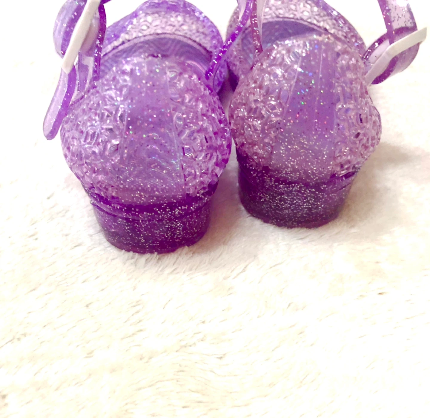 💟 👧LED付き紫サンダル、サイズ14cm🌟✨の写真4枚目