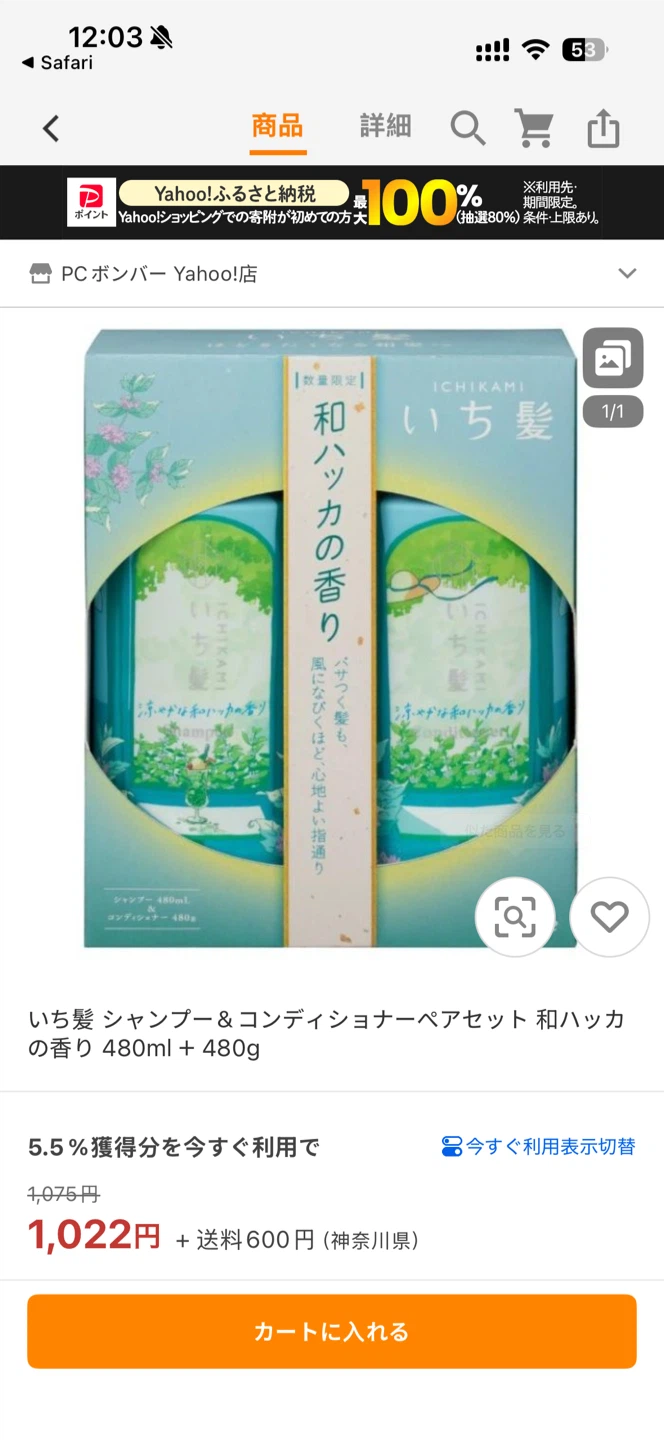 イチカミ シャンプー&コンディショナー セットの写真2枚目