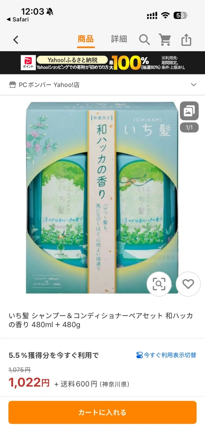 イチカミ シャンプー&コンディショナー セットの写真2枚目