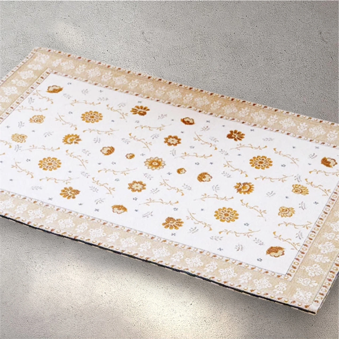 新品 100×60 フラワーアンティークマット ラグ ラグマット