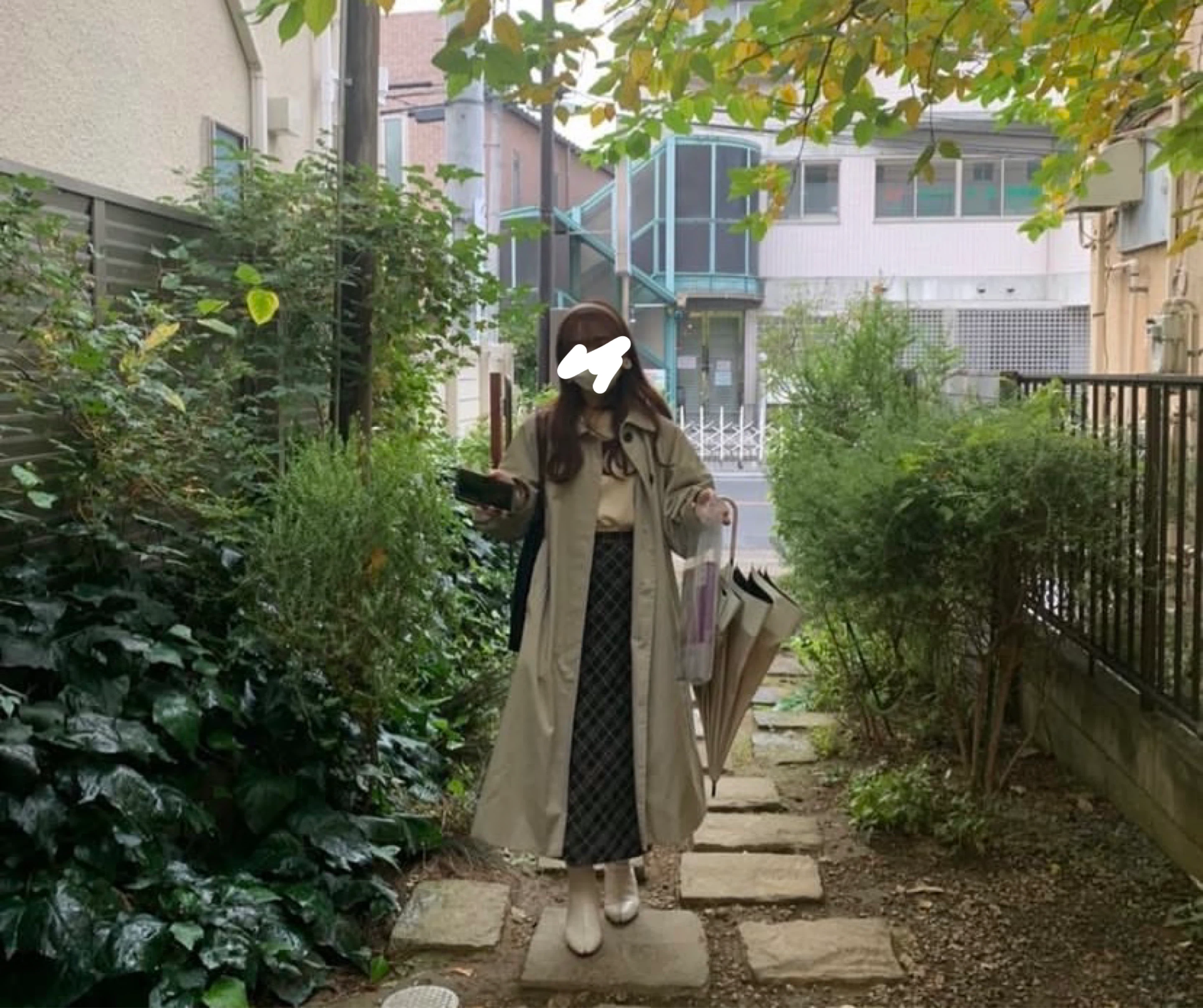 ウール混ロングスカートの写真2枚目