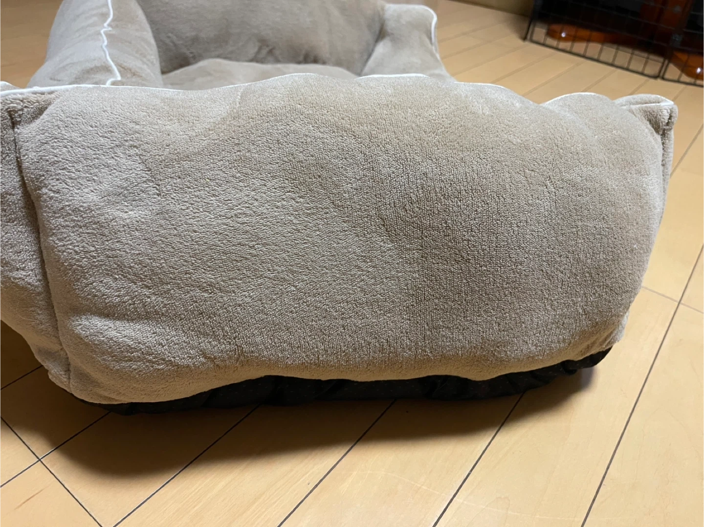 ペット用ベッドL ふわふわ冬用 ベージュの写真3枚目