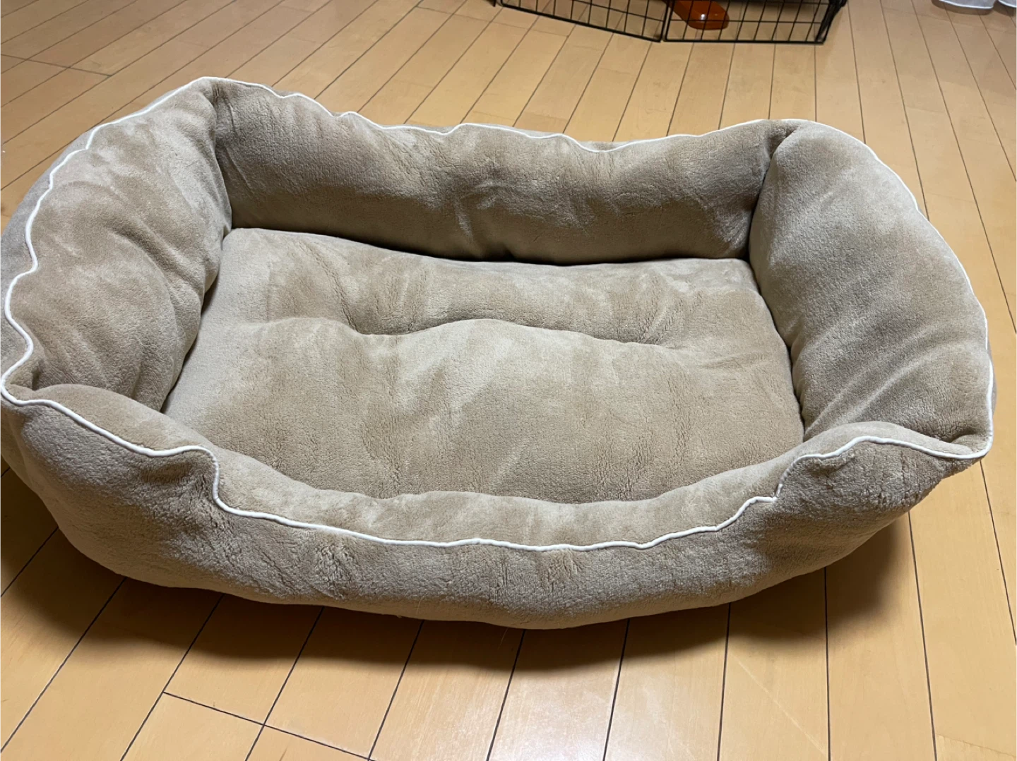 ペット用ベッドL     ふわふわ冬用     ベージュ