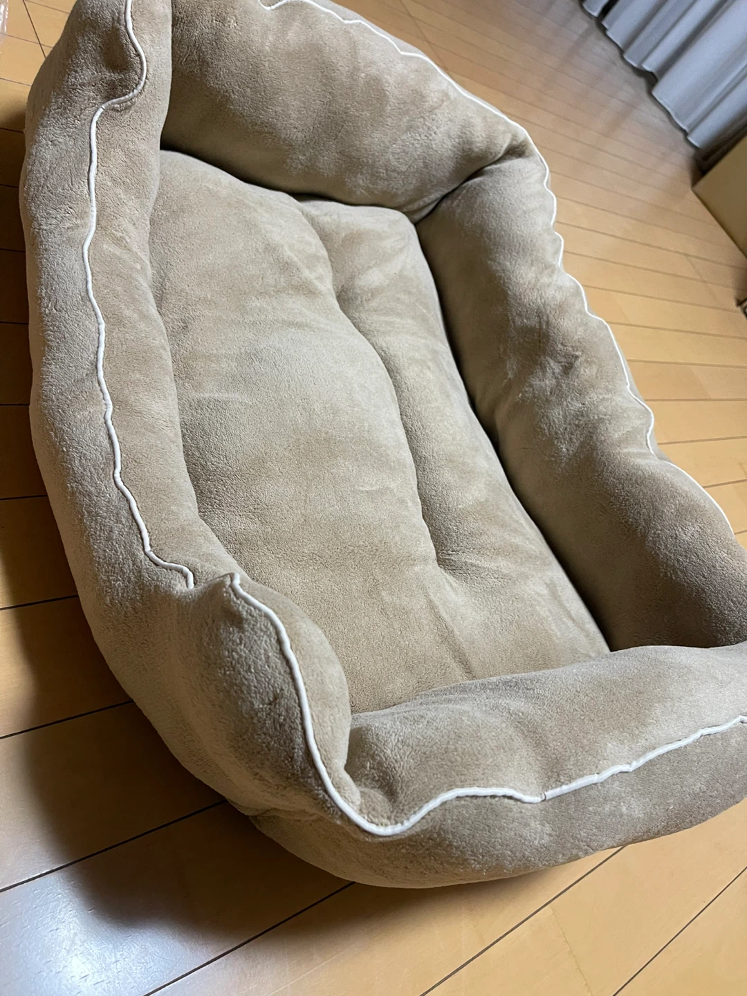 ペット用ベッドL     ふわふわ冬用     ベージュの写真5枚目