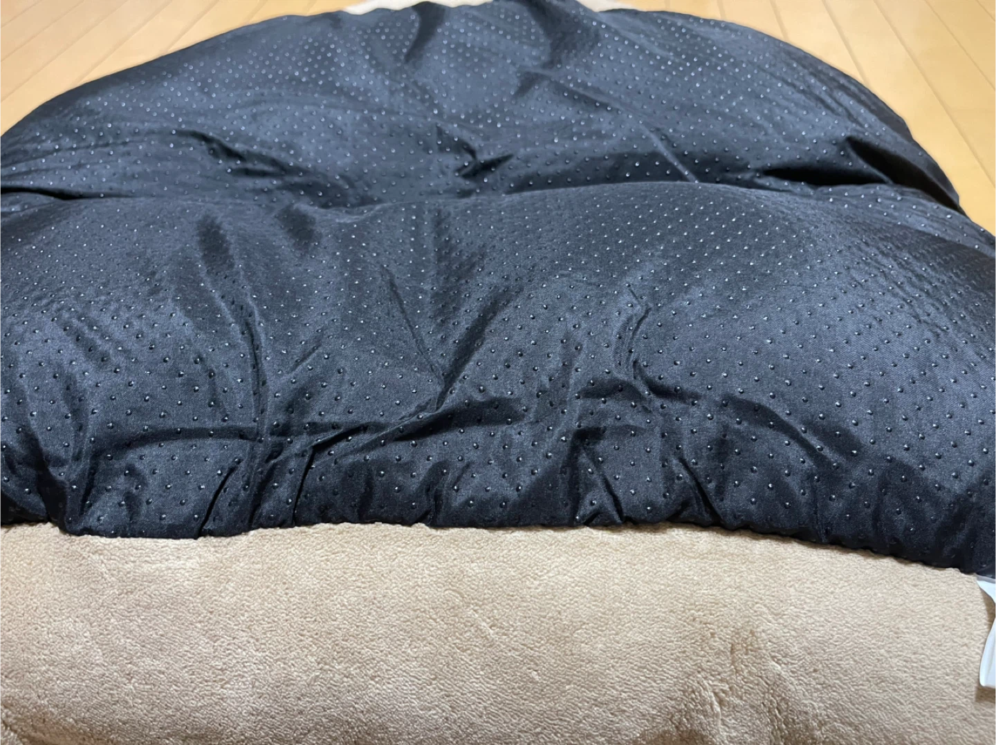 ペット用ベッドL     ふわふわ冬用     ベージュの写真7枚目