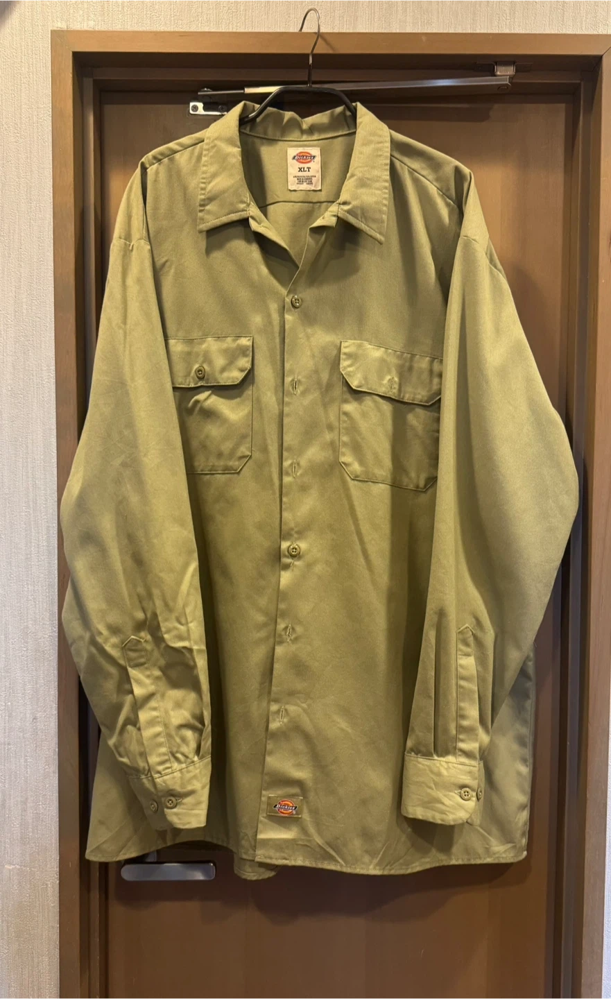 ディッキーズ 長袖シャツ カーキ XLT