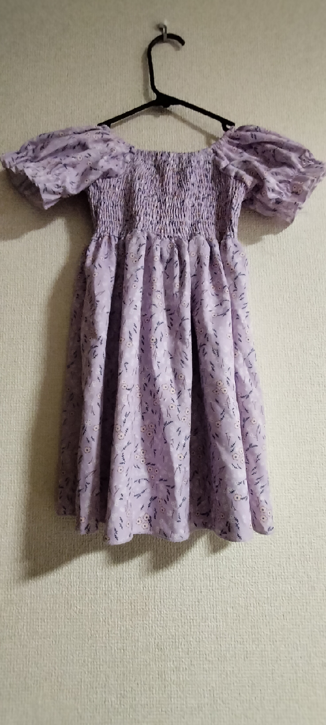 花柄ワンピース 薄紫