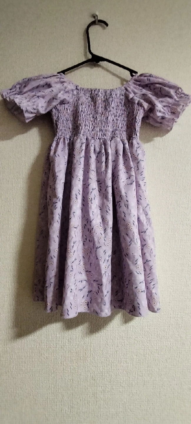 花柄ワンピース 薄紫