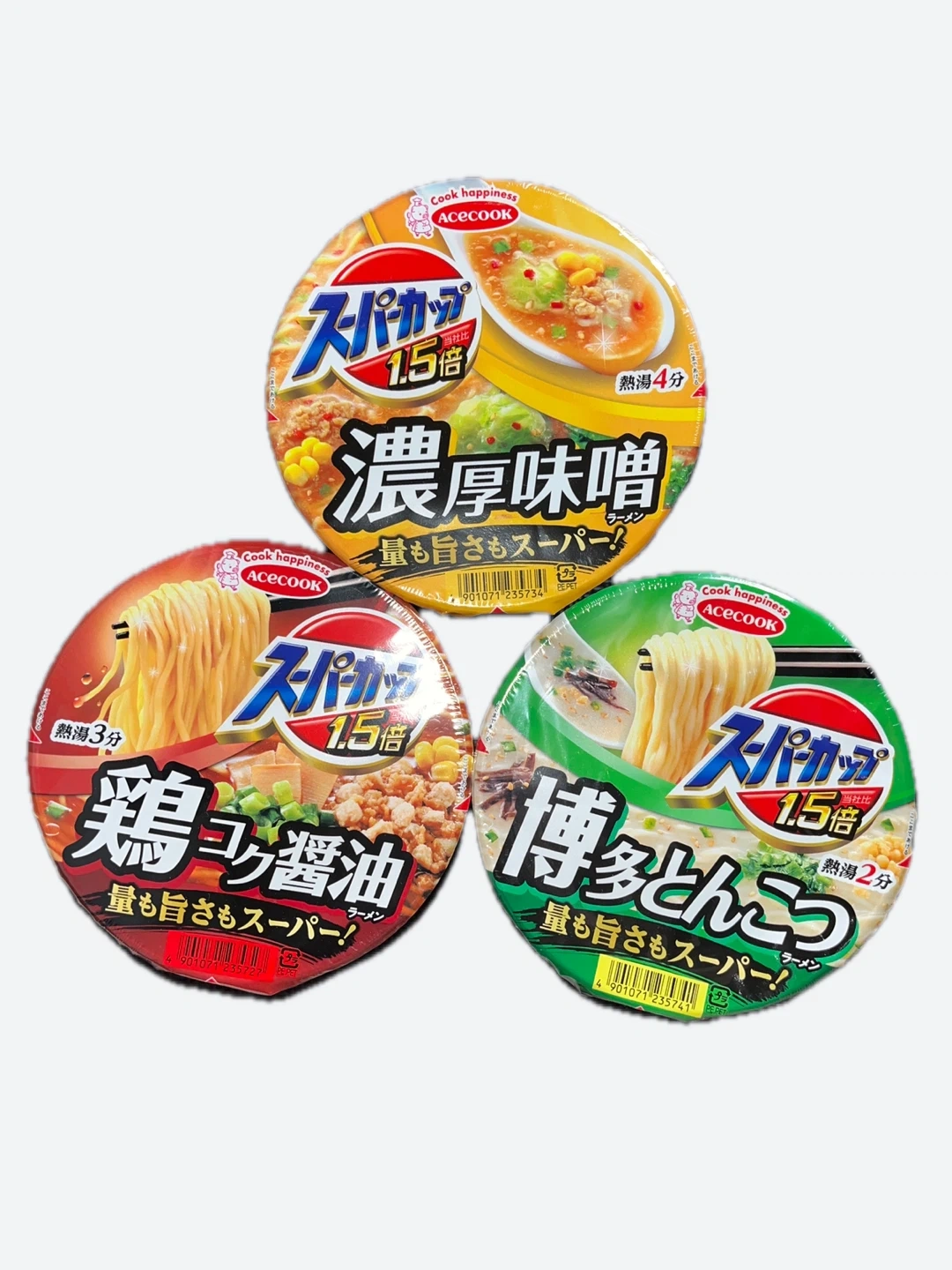 エースコック スーパカップ1.5倍3種
