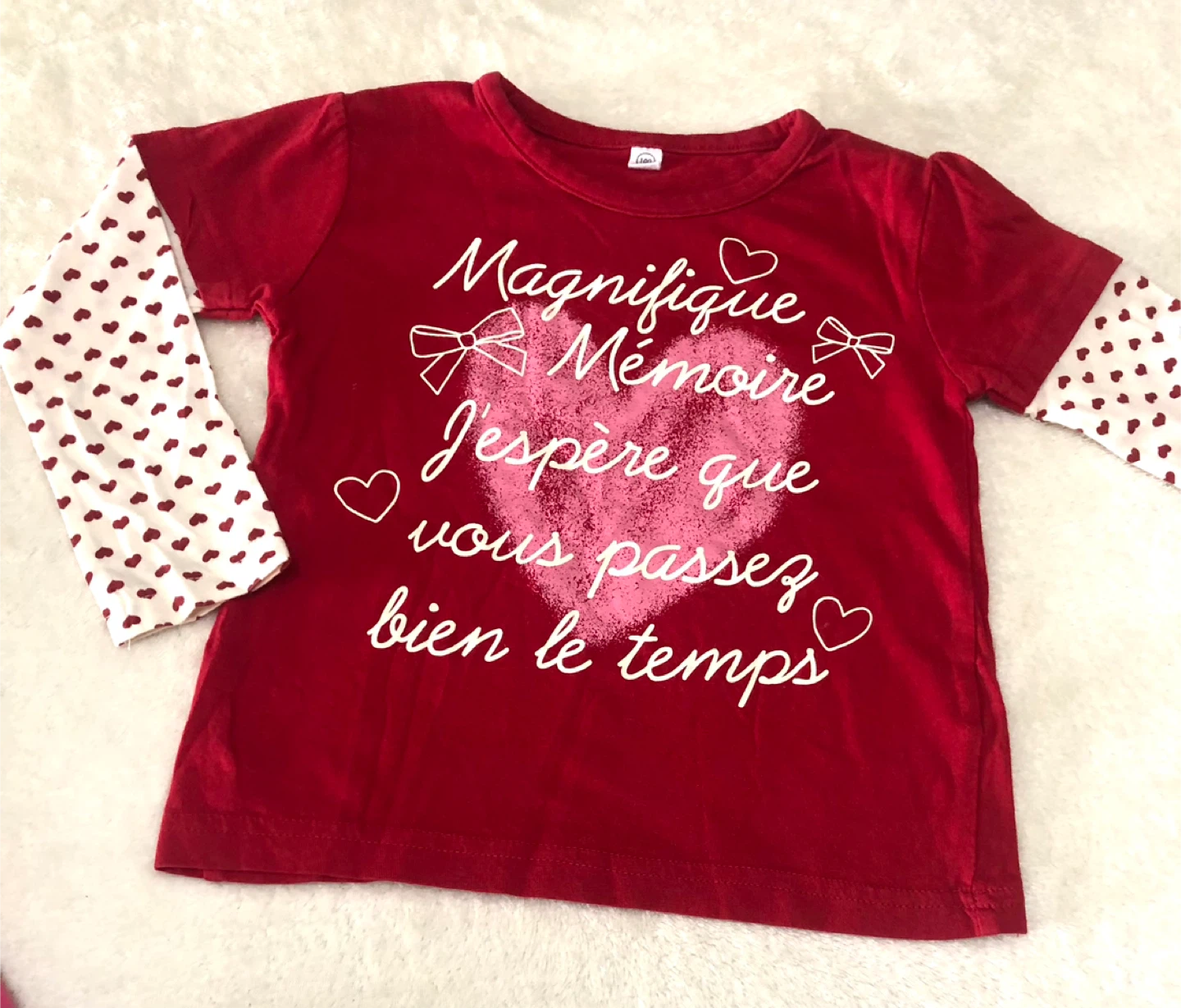 👧❤️子供服4点：Tシャツ2枚、長袖Tシャツ1枚、パンツ1本（サイズ100）の写真6枚目