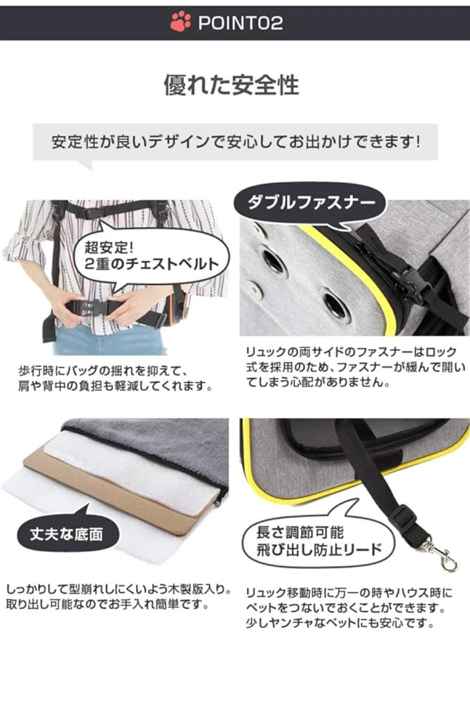 スマイルドッグ ペット用 リュックの写真5枚目