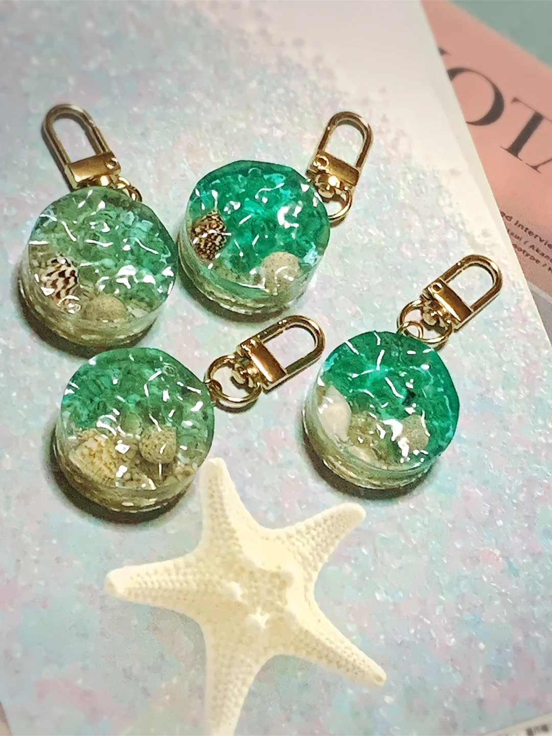 レジン キーホルダー 海モチーフ