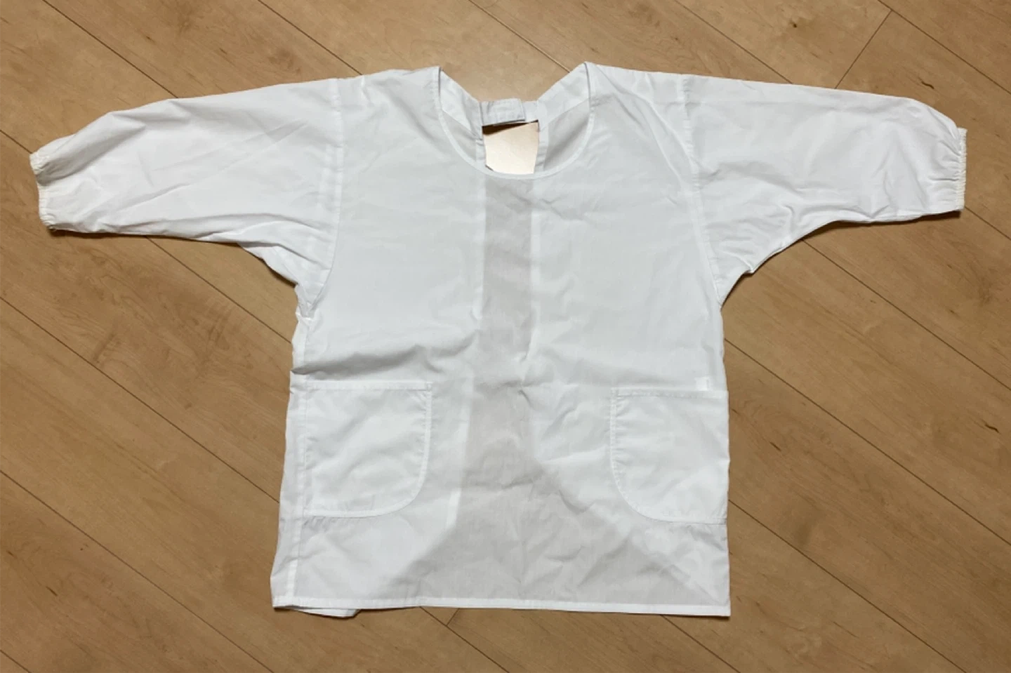 白 長袖スモック