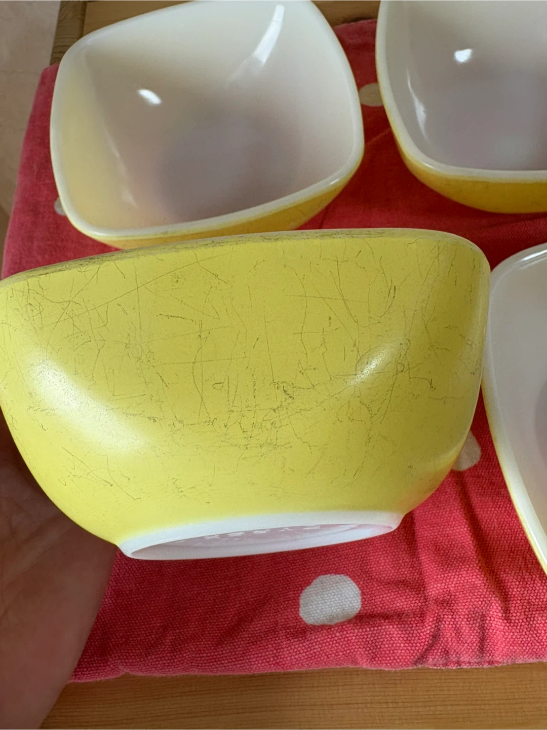 Vintage Old Pyrex ボウル 4個セットの写真5枚目