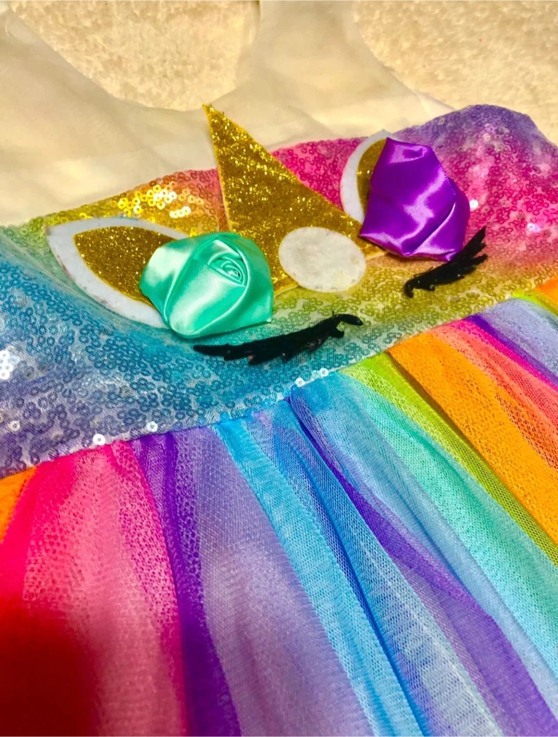 🦄✨🌟キッズ ユニコーン レインボー ドレス🌟✨の写真2枚目