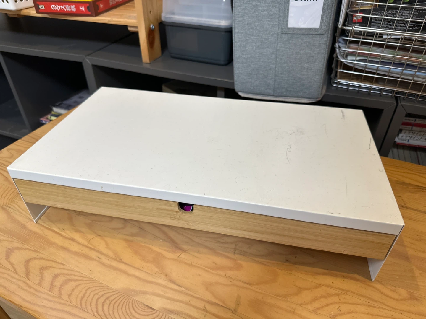モニター台 白　IKEA