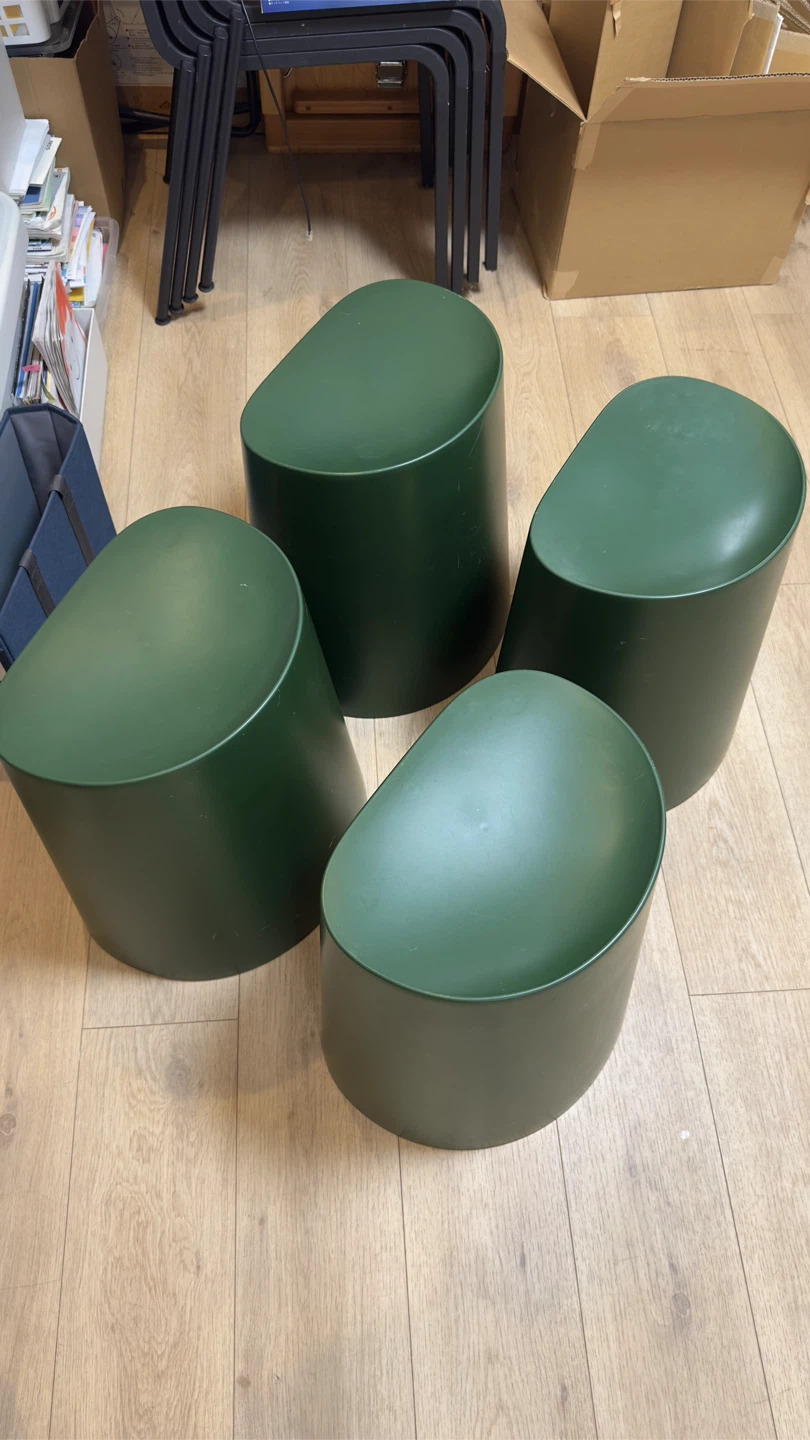 MUJI スタッキング椅子　グリーンスツール