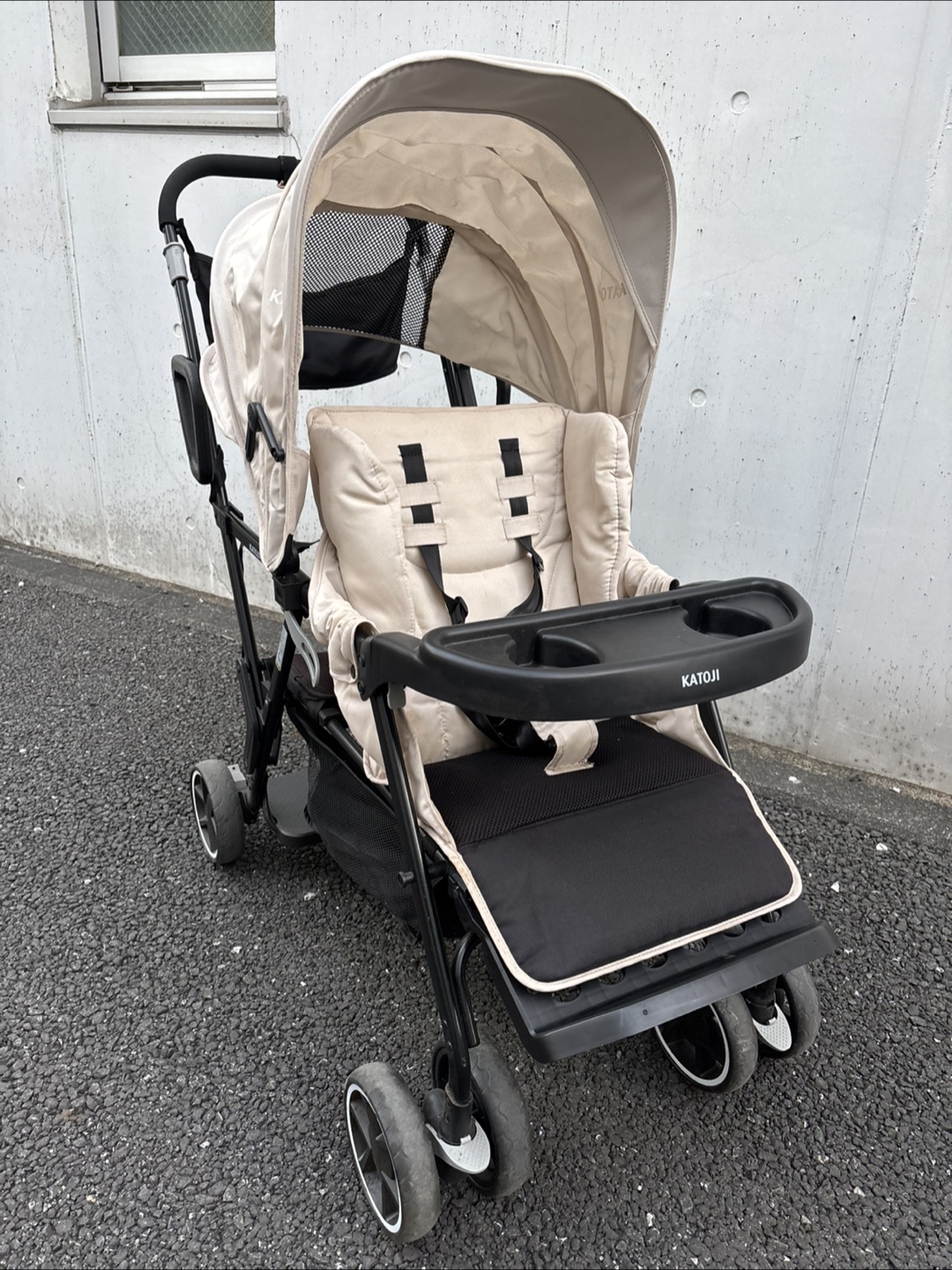 ベビーカー 二人乗り KATOJI ベージュ - キャロット（Karrot）