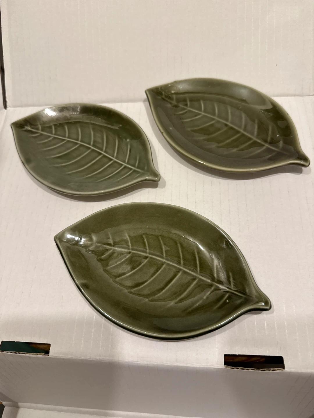【未使用】葉っぱ型 小皿 3枚セット