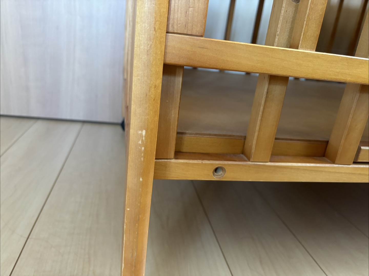 ベビーベッド 木製の写真4枚目