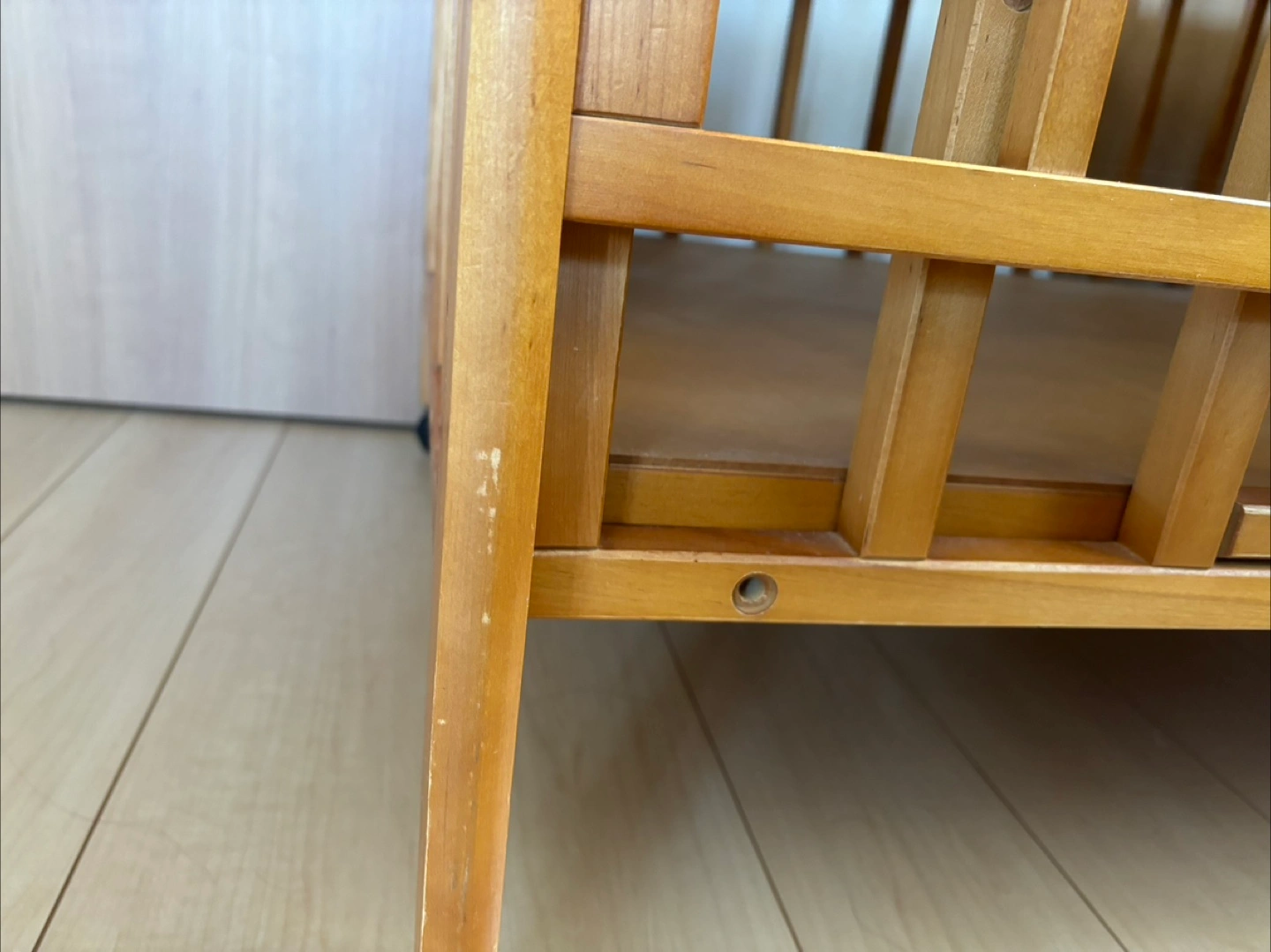 ベビーベッド 木製の写真4枚目