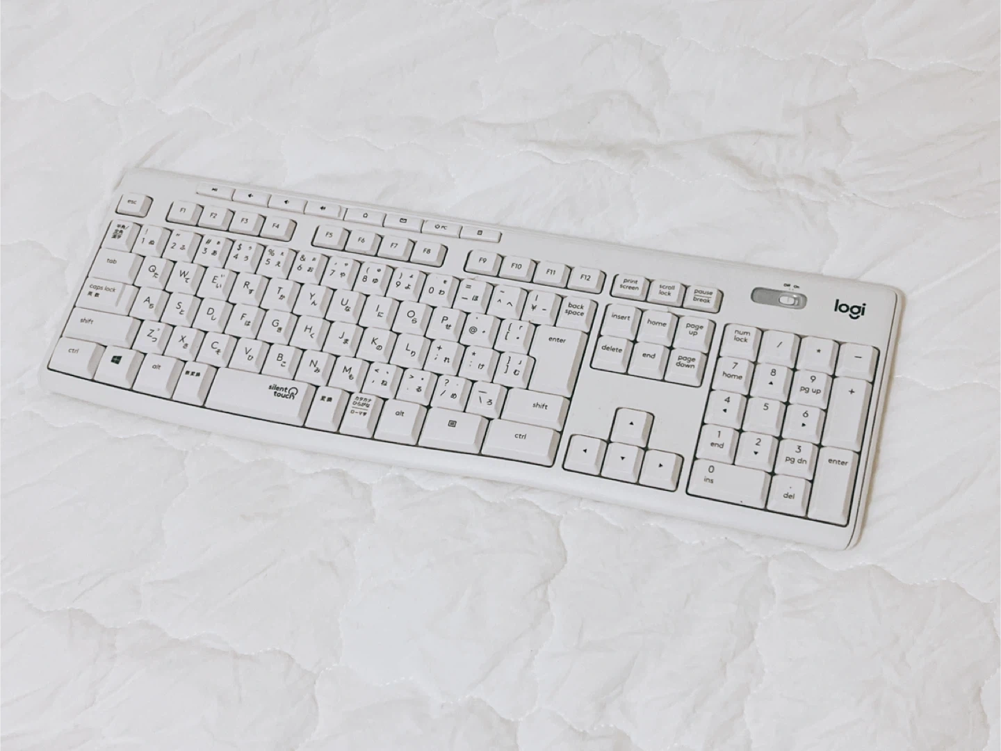 Logicool 静音キーボード ホワイト 日本語配列の写真2枚目